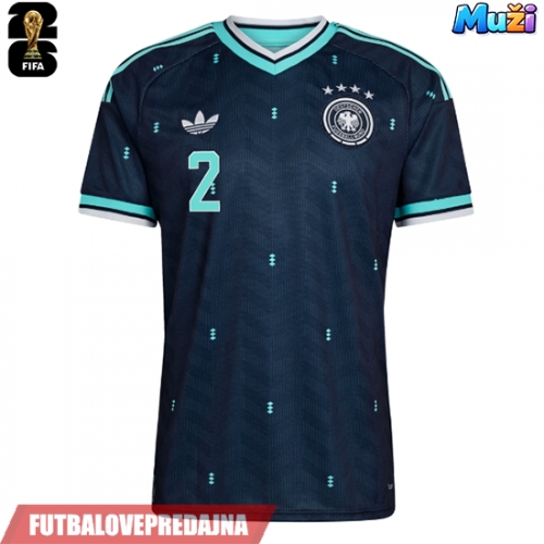 Lacne Muži Futbalové dres Nemecko Antonio Rudiger #2 MS 2026 Krátky Rukáv - Preč